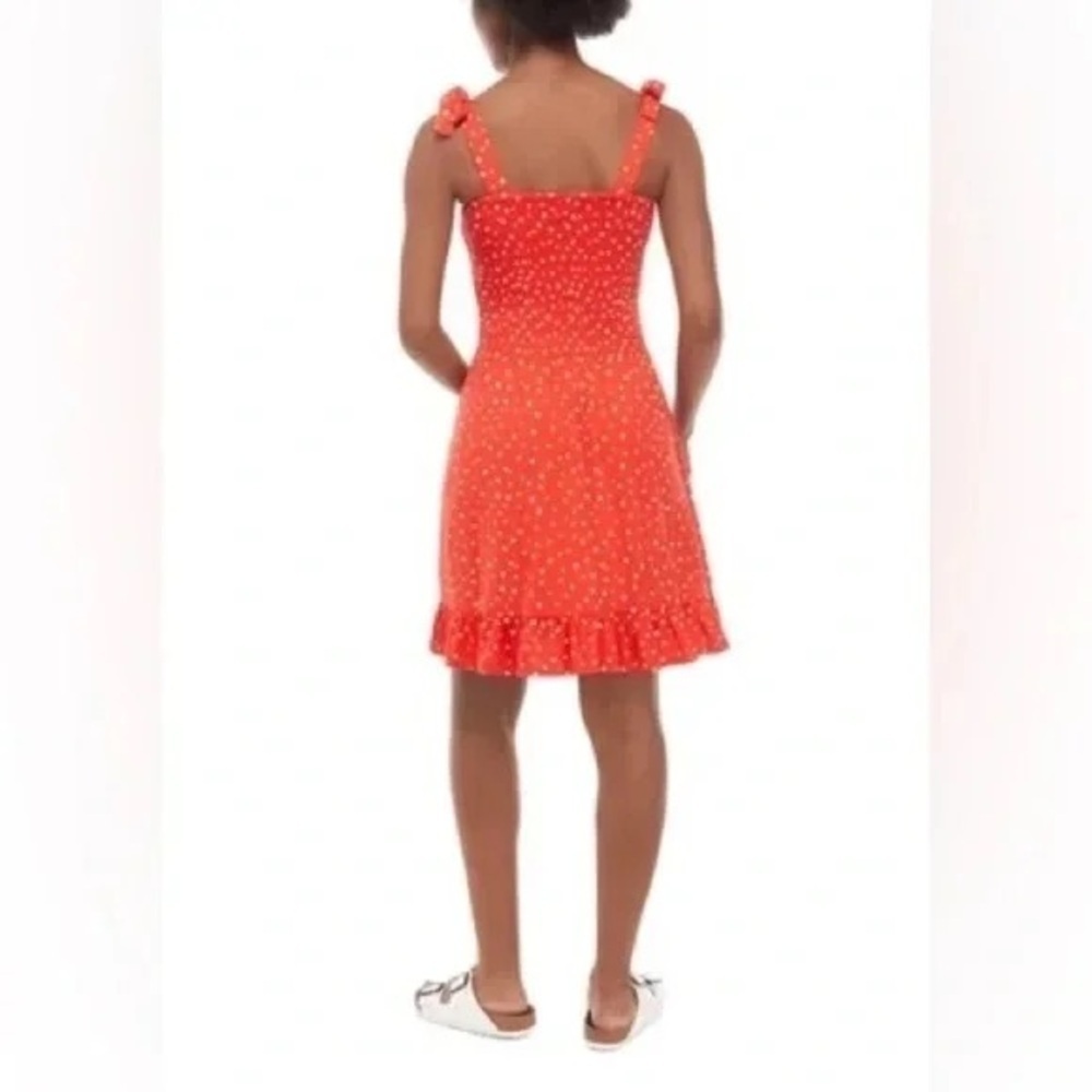 Cabana | by Crown & Ivy Juniors' Smocked Knit Dress Red Star Large - Picture 5 of 5